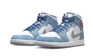 Air Jordan 1 Mid French Blue Fire Red – Image 2